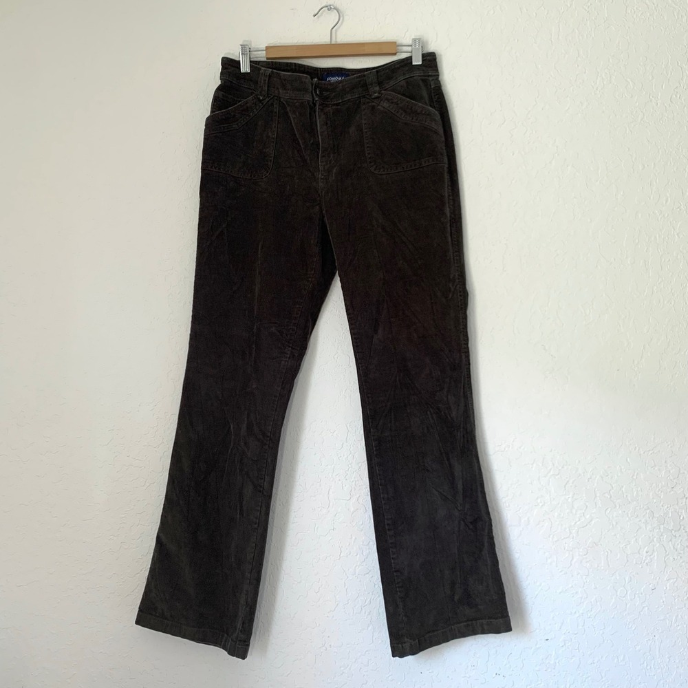 SONOMA LifeStyle Corduroy Pants Women 12‎ Dark Brown Boot Flare Academia Gremlin
